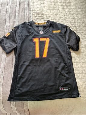 Youth XL Washington Commanders #17 Black Football Jersey